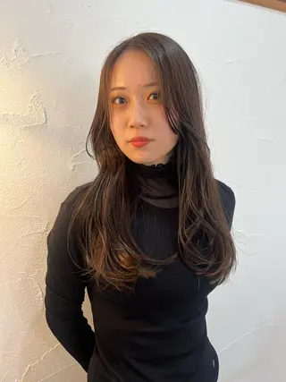 ロング カラー 顔周りカット/透明感 カラー✂️MEIのヘアスタイル