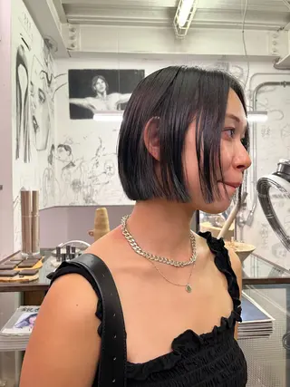 ショート カラー パーマ NOUN所属・eri kinjoのヘアスタイル