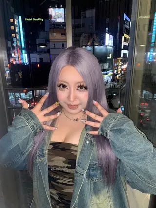 ロング カラー ‪❥ブリーチ💗 MIKUのヘアスタイル