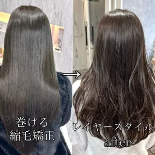 ロング カラー 髪質改善カラー🪞 美髪縮毛矯正🪞城のヘアスタイル