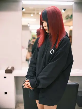 ミディアム カラー ヘアアレンジ 個性爆弾💣 ダブルカラー/ゆかのヘアスタイル