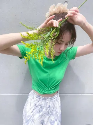 ミディアム カラー 高橋 みく/ minim 暖色のヘアスタイル