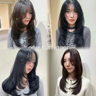 ロング カラー ヘアアレンジ レイヤーカット🤍 RINAのヘアスタイル