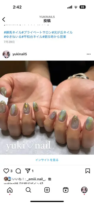 ネイル yuki♡nail 光が丘駅7分のネイルデザイン