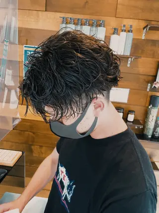 ショート パーマ SHUN メンズパーマのヘアスタイル