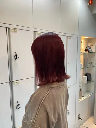 ショート カラー HAIR&MAKE  EARTH若葉台店所属・ICHIRI" 艶カラー/縮毛矯正のヘアスタイル