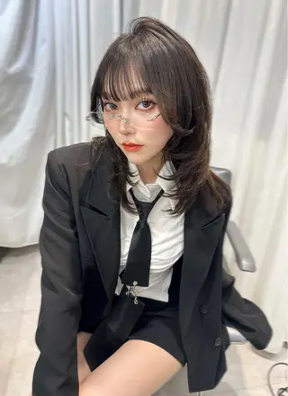 ミディアム 渋谷韓国ヘア🇰🇷 SAYAKA🩶ᩚのヘアスタイル