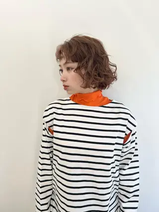 ショート 朝がラクになるパーマ トウバルタイキのヘアスタイル