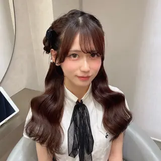 ロング ヘアアレンジ うる艶カラー×韓国 ヘア/Yumi🎀のヘアスタイル