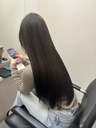 ロング と きのヘアスタイル