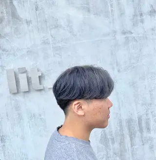 ショート カラー メンズ 小林 崇雅　ダウンパーマのヘアスタイル