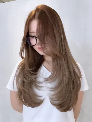 ロング LOMKH所属・シールエクステ/ レイヤー/タツヤのヘアスタイル