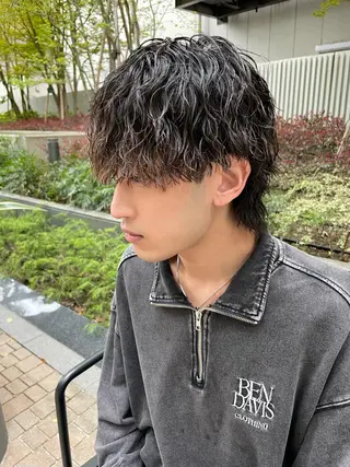 ショート カラー パーマ ヘアアレンジ メンズ 亀井隆汰/メンズ専門 パーマ特化美容師のヘアスタイル