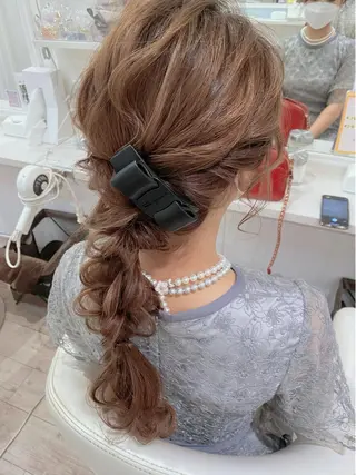 ロング ヘアアレンジ セットサロン      ラフテル所属・大阪/ヘアアレンジ /似合わせset💐のヘアスタイル