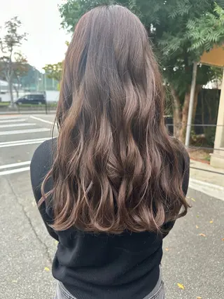 セミロング カラー 作長 晃希のヘアスタイル