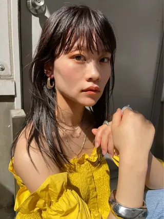 セミロング 【髪質改善】 【酸性ストレート】のヘアスタイル