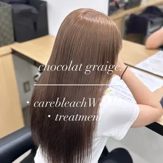 ロング カラー NAMI🤎ブラウン &ミルクティー🤍のヘアスタイル