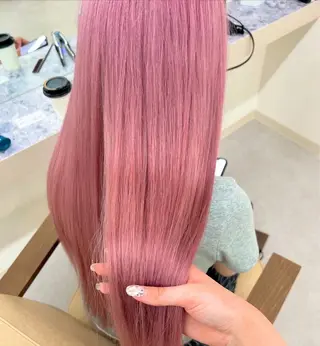 ロング カラー ブリーチカラー🦋‪ 田中さくらのヘアスタイル