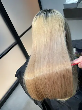 ロング 山田彼門❄️髪質改善 /美髪縮毛矯正/天神のヘアスタイル