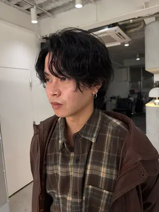 パーマ メンズ タマオカ カズキのヘアスタイル