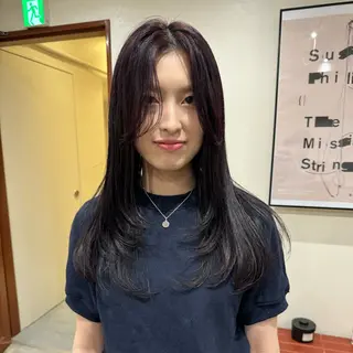 セミロング 透明感カラー ☆akoのヘアスタイル