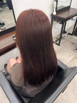 ミディアム 暖色/ダブルカラー/ オレンジ/まどか🍊のヘアスタイル