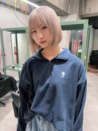 ショート カラー 🧡色落ちまで2度綺 麗なカラー🧡ヨシキのヘアスタイル