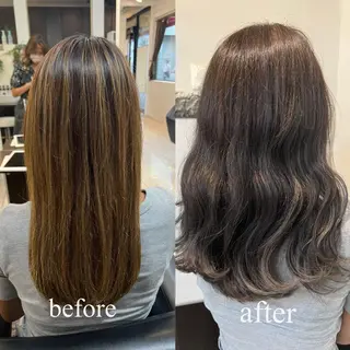 ロング カラー 大人女性ぼかし メンズ強化🦙平作のヘアスタイル