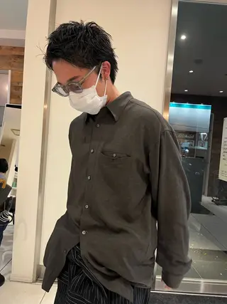 アイブロウ sabo ladies salon所属・ヨシカ/透明感カラー 酸性ストレートのヘアスタイル