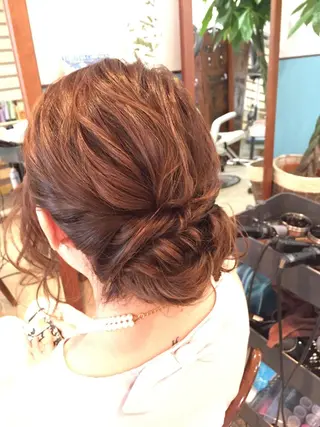 ミディアム セミロング ロング ヘアアレンジ ヘアメ/着付け 清水玲歌のヘアスタイル