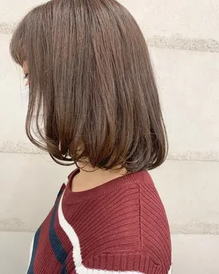 ショート カラー ヘアアレンジ 透明感/オリーブ/ グレージュ/YUKAのヘアスタイル