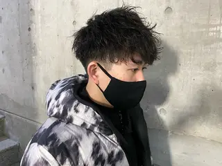 カラー パーマ メンズ 💙ハイトーン韓国風 色白ヘア💙manaのヘアスタイル