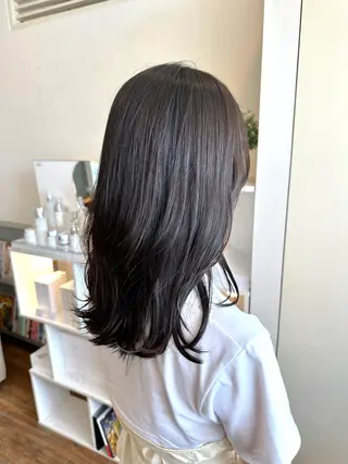 セミロング カラー ヘアアレンジ ueki ayaneのヘアスタイル