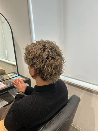 ショート パーマ メンズ cocotte 💟草間紫音💟のヘアスタイル