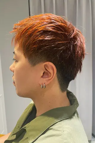 ショート カラー メンズ 藤崎百道メンズカット Zina/森井唯央のヘアスタイル