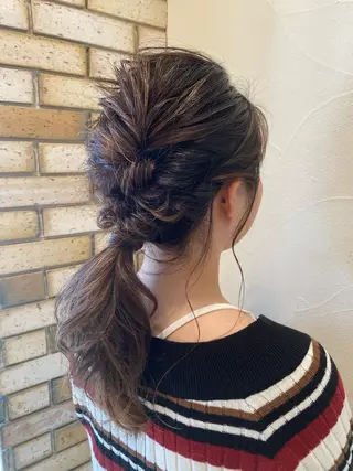 ヘアアレンジ 透明感カラー・ 髪質改善🩵イケダのヘアスタイル