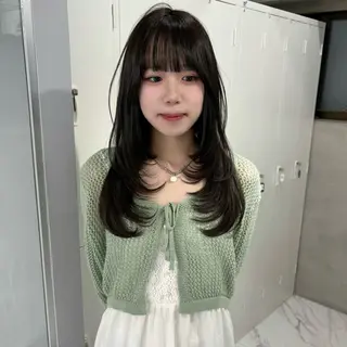 ロング riko/レイヤー/ 艶カラー/ヘアセットのヘアスタイル