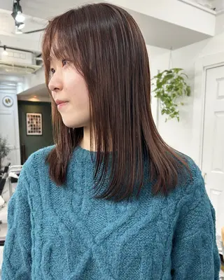 ロング カラー レイヤーボブ/ 艶カラー/サナ🌼のヘアスタイル