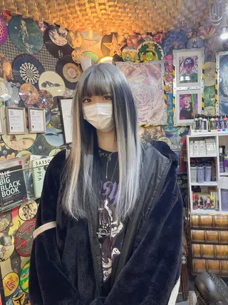 ロング カラー ヘアアレンジ haco+所属・🌈派手髪エクステ ブレイズ🌈ひろとのヘアスタイル