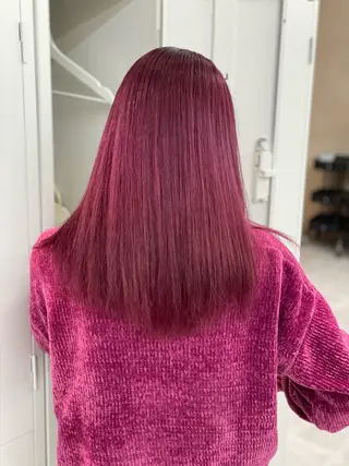 ロング カラー ショーヤ/ブリーチ /バレイヤージュのヘアスタイル