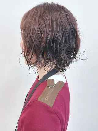 ショート カラー 小顔ボブ/お悩み解決 /ボブパーマ/とういのヘアスタイル