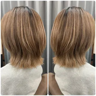 ミディアム 石川 晴那のヘアスタイル