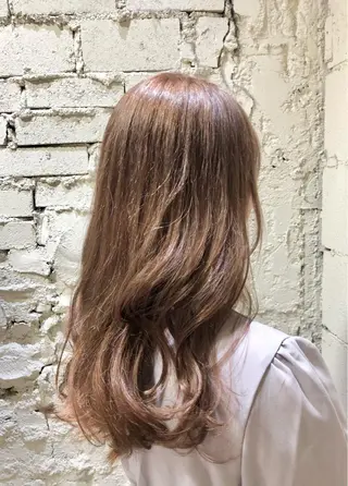 ロング カラー レイヤー/韓国 ハイトーン興津史弥のヘアスタイル