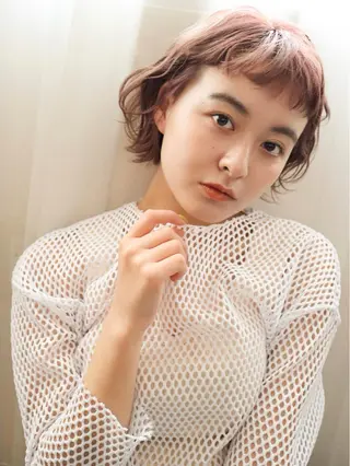 ショート カラー GO TODAY  SHAIR SALON 梅田NU茶屋町店所属・田中成美/レイヤー カット/透明感カラーのヘアスタイル