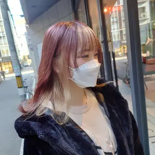 ミディアム カラー 髪質改善ストレート Kantaのヘアスタイル