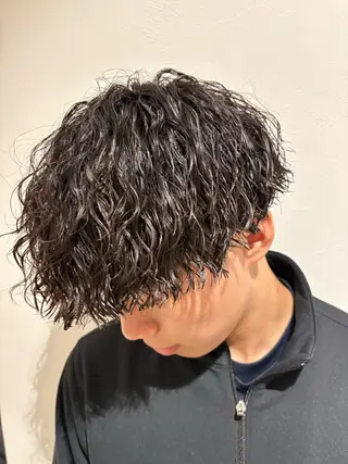 パーマ メンズ ボブ/レイヤー /河内温太のヘアスタイル