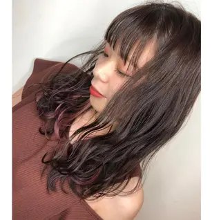 ロング カラー 韓国ヘア/レイヤー/ 暖色カラー/ Aiのヘアスタイル