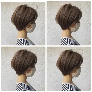 ショート カラー 京都大人女性ショート 徒歩1分/秋山のヘアスタイル