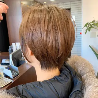ショート 縮毛矯正/ショート/ レイヤー/畑中正敏のヘアスタイル