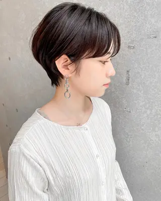 ショート ショート/ボブ/ 白髪ぼかし/しんやのヘアスタイル